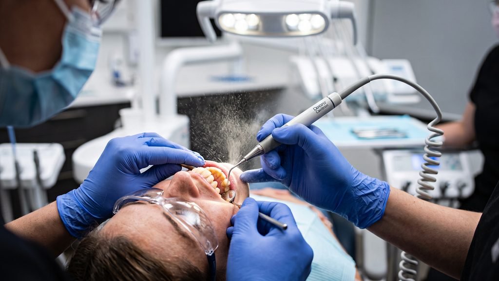 Removing Black Tartar - Premiere Dental