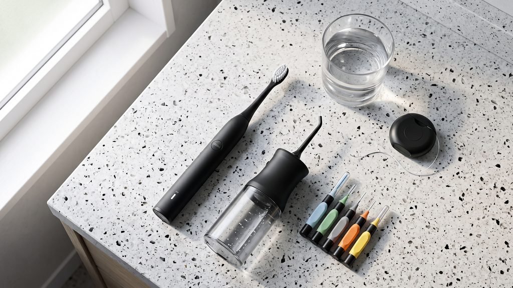modern dental hygiene tools - premiere dental